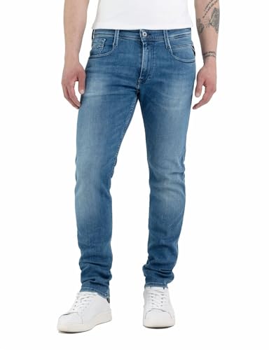 Replay Herren Jeans Anbass Slim-Fit mit Comfort Stretch, Medium Blue 009 (Blau), 32W / 30L