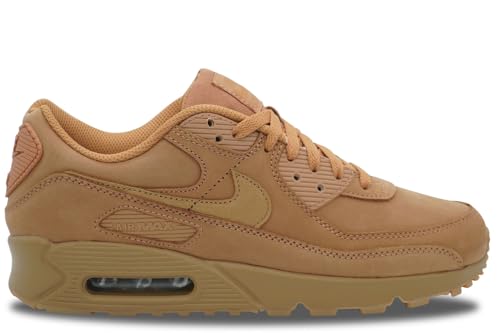 Nike Herren Air Max 90 Premium Sneaker, Flax/Wheat/Gum Light, 46 EU