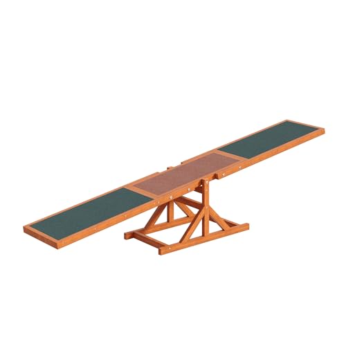 Wiltec Hundewippe 180x30x30cm für kleine & große Hunde zum Hundesport z.B. Agility Training, aus Holz, Spielerische Förderung der Kondition