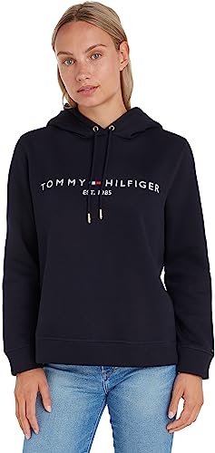 Tommy Hilfiger Damen Hoodie Heritage mit Kapuze, Blau (Desert Sky), M