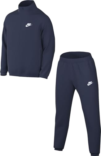 Nike Herren M Nk Club Pk Trk Suit Trainingsanzug, Midnight Navy/White, L EU