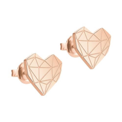 LIEBESKIND BERLIN Damen-Ohrstecker Edelstahl (roségold)