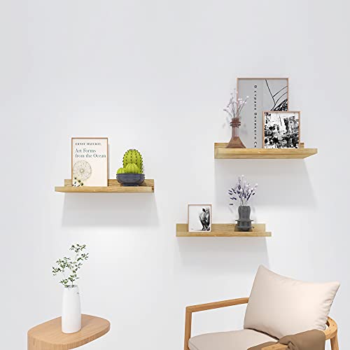 piorlado Wandregal, Holz Schweberegal, U-Form Wandboard 3er-Set, Rustikales Hängeregal für Wohnzimmer, Schlafzimmer, Küche, Badezimmer, Büro