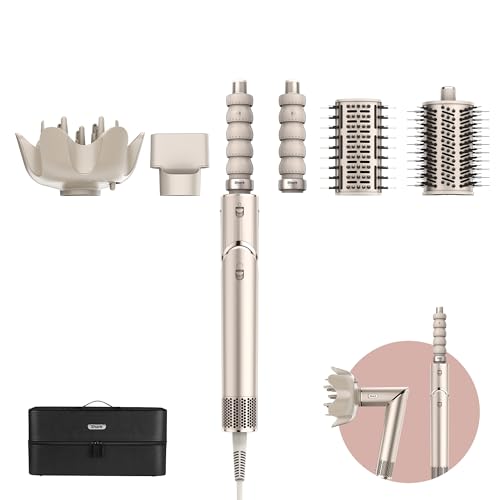 Shark FlexStyle 5-in-1 Luftstyler & Haartrockner, Auto-Wrap-Lockenaufsatz, Paddle-Bürste, Ovalbürste, Konzentrator, Diffusor, Aufbewahrungskoffer, Keine Hitzeschäden, StarDust HD446SLEU
