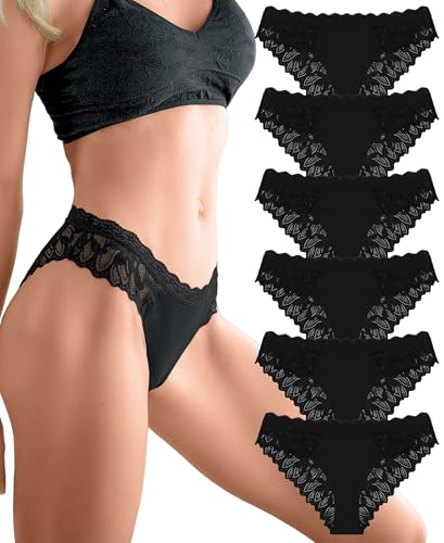 Sth Big Unterhosen Damen Spitze UnterwäSche Frauen Sexy Brazilian Slip Damen Pantys Atmungsaktiv Underwear Women Panties & Hipsters Mehrpack(M)