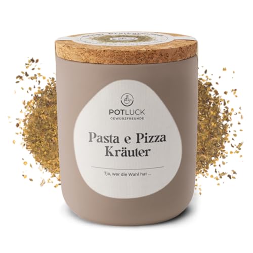 POTLUCK | Pasta e Pizza Kräuter | Gewürzzubereitung im Keramiktopf | 40g | Vegan, glutenfrei und mit natürlichen Inhaltsstoffen