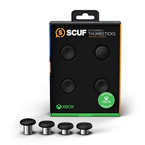 Scuf Elite Series 2 Performance Thumbsticks für Xbox Elite Series 2 (Verbesserte Griffigkeit, Verschiedenen Optionen für Richtige Länge und für Handgröße) 4er-Pack - Schwarz
