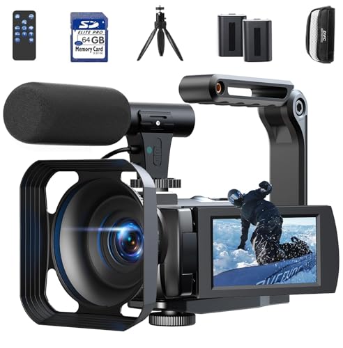 Videokamera 5K Camcorder 56MP WiFi Vlogging Kamera für YouTube Digitalzoom 16X Touchscreen 3