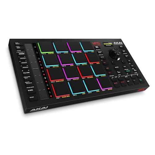 Akai Professional MPC Studio - MIDI Controller Beat Maker mit 16 anschlagdynamischen RGB Pads, MPC Software, zuweisbarem Touch Strip und LCD Display