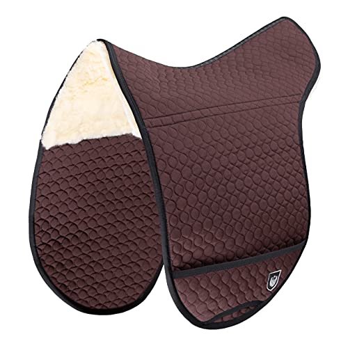 Werner Christ Lammfell Satteldecke für Fellsattel Basic Plus und Premium Plus anatomische Sattelunterlage aus echtem medizinischem Fell, erhältlich in schwarz & braun, Größen: Warmblut, Pony, Shetty