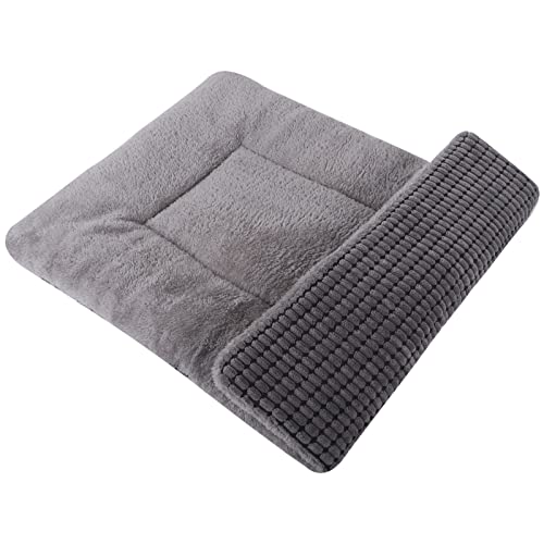 PET SPPTIES Hundebett Weiches und Warmes Matten Hundekissen Waschbarn kuschelig Umkehrbar Haustier Sofakissen PS085 (75X50 cm, Grau)