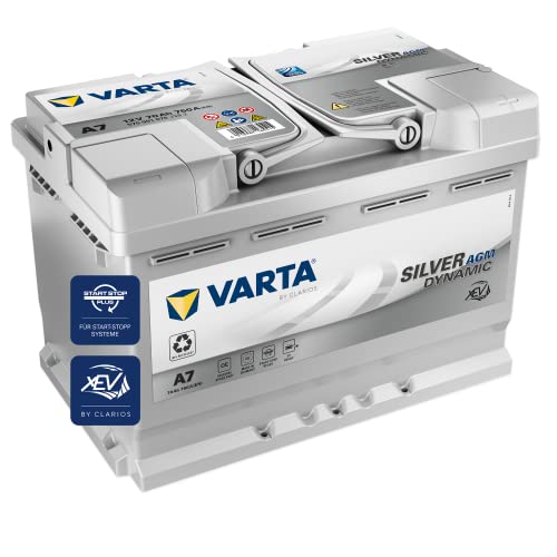 VARTA Silver Dynamic AGM Batterie A7 (E39) – Start-Stop und xEV Autobatterie 12V 70Ah 760A – Starterbatterie für Autos mit hohem Energiebedarf