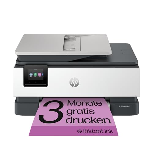HP OfficeJet Pro 8122e Multifunktionsdrucker, Instant Ink verfügbar, HP+, Drucker, Scanner, Kopierer, Fax, WLAN, LAN, Duplex, HP ePrint, Airprint, Basalt