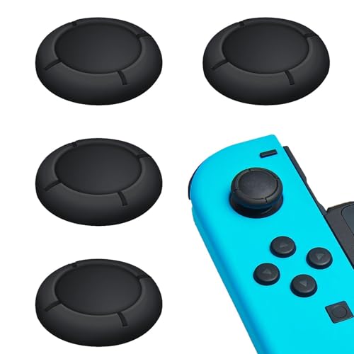 Ersatzkappe für Controller Switch Joystick Kappen,Thumbsticks Protege für Switch/Lite Silikon Joystick Schutzzubehör 3D Grips Caps (A:Schwarz)