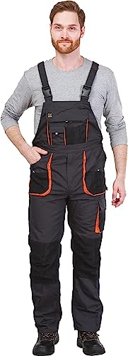 Reis Foreco-B_Sbp58 Foreco Schutzlatzhose, Stahl Blau-Schwarz-Orange, 58 Größe
