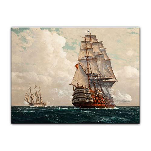 Kunstdruck Poster - Michael Zeno Diemer Schiff auf dem Meer 40x30 cm ca. A3 - Alte Meister Bild ohne Rahmen