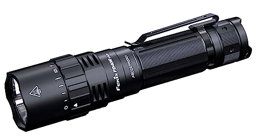 FENIX PD40R v3.0 wiederaufladbare Taschenlampe mit großer Reichweite, Schwarz