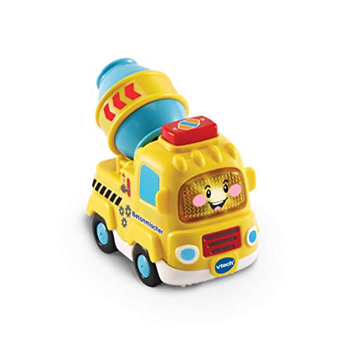 Vtech TUT TUT Baby Flitzer - Betonmischer – Spielzeugauto mit Musik, aufleuchtender Taste, spannenden Sätzen und Geräuschen – Für Kinder von 1-5 Jahren