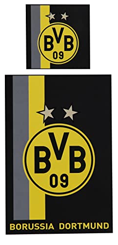 Borussia Dortmund BVB-Bettwäsche mit Streifenmuster (135 x 200 cm) one Size