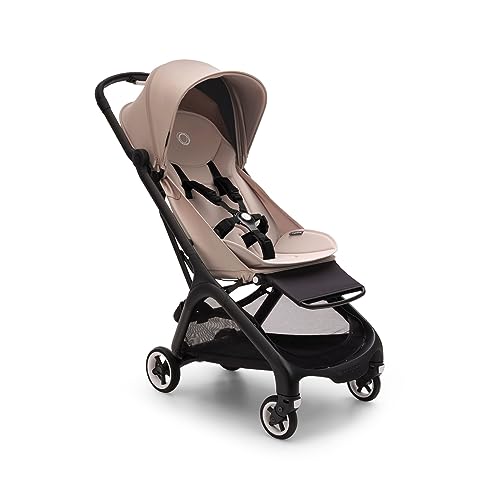 Bugaboo Butterfly ultrakompakter Reise-Kinderwagen, klein & leicht, einhändig faltbar und einfach zu lenken, ergonomischer City-Buggy für Babys ab 6 Monaten, mit viel Stauraum, Desert Taupe