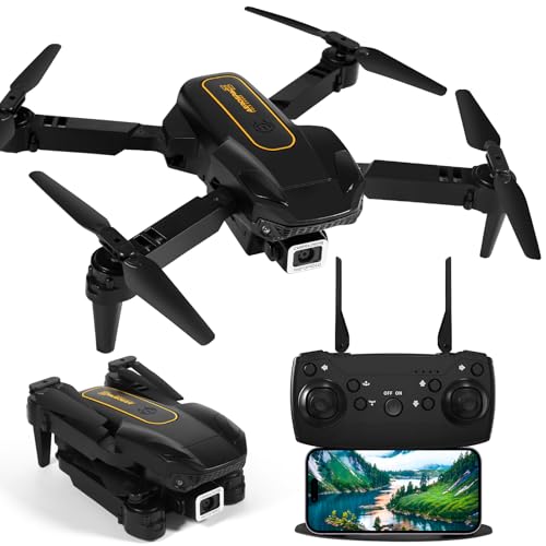 Drohne mit Kamera für Kinder, RC Drone Quadcopter mit Kopflos Modus, 3D Flip, 90° Einstellbar, Flugbahn, 1080P Mini Drone Geschenk für Anfänger Kinder