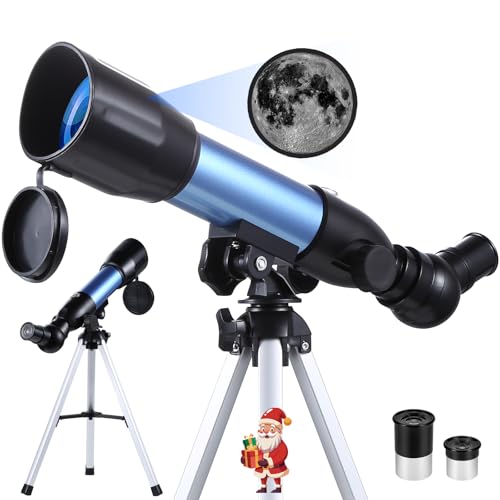 Teleskop Astronomie für Kinder Erwachsene, 360/50mm HD Refraktor Teleskop, Tragbares Teleskop für Einsteiger, Ideal zur Beobachtung von Himmel und Landschaft, Festival Geschenk für Kinder