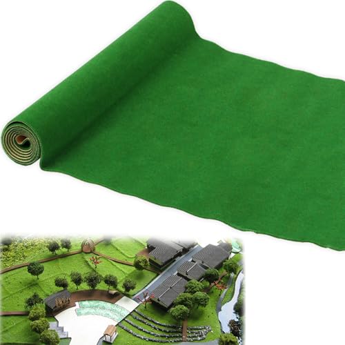Tikplus 100x41cm Kunstrasen Teppich, Kunstrasen zum Basteln, Schneidbar Rasenteppich, Kunstrasen Balkon, Kunstrasen Klein zum Basteln, für Fussball Deko, Gartenparty Landschaft