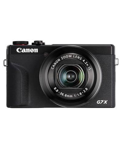 Canon PowerShot G7 X Mark III (Schwarz) – Kompakte Digitalkamera mit 1-Zoll-Sensor & 4K-Video – Ideal bei wenig Licht & auf Reisen – Mit WLAN & Bluetooth - Geliebt Für Kreatives Unterwegs
