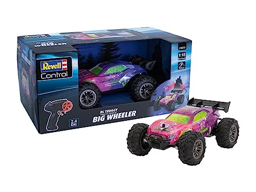 Revell RC Car Big Wheeler - Off-Road-Performance mit Einzelradaufhängung und Stoßdämpfern - Kraftvoller Elektromotor für beeindruckende Geschwindigkeit - Spektakuläre Unterbodenbeleuchtung