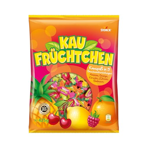 Kaufrüchtchen – 1 x 425g – Kaubonbons in fünf fruchtigen Geschmacksrichtungen