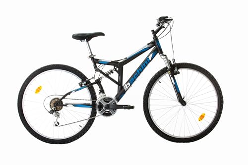 Multibrand Probike Extreme 26 Zoll Mountainbike Vollfederung 18 Gang, Herren-Fahrrad & Damen-Fahrrad, geeignet ab 155 – 180 cm (Schwarz)