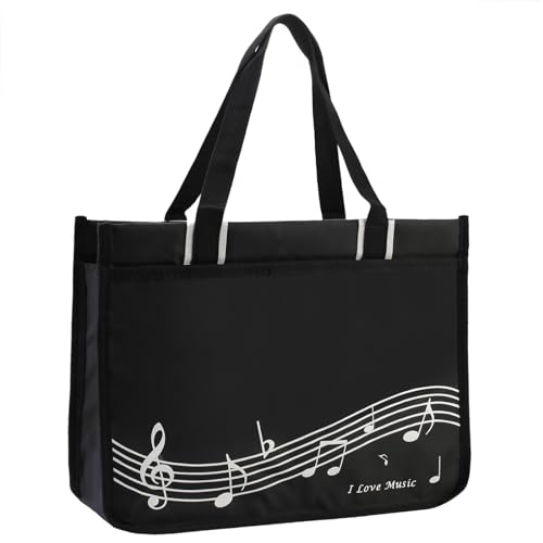 KingPoint Piano Key Music Note Handtasche Musik Thema Tote Tasche Musik Umhängetasche Mehrzweck-Tasche für Shopping (Daube Handtasche)