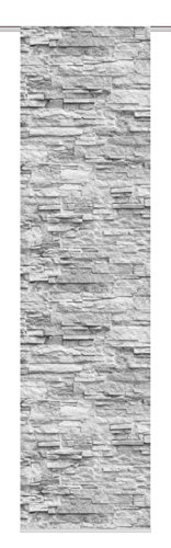 Home fashion SCHIEBEVORHANG DEKOSTOFF Digitaldruck WALLI, Stoff, anthrazit, 245 x 60 cm