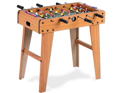 Teorema Tischfußball aus Holz, Tischfußball mit 2 Kugeln und Punktezählern, Höhe 62 cm