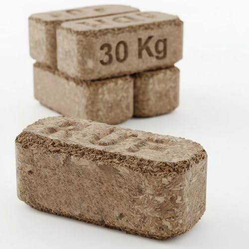 RUF Briketts 30 Kg – Rindenbriketts für langanhaltende Glut – Holzbriketts für Kamin & Ofen