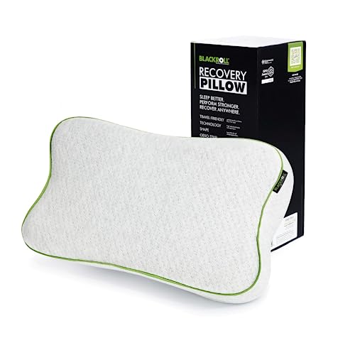 BLACKROLL® Recovery Pillow (50 x 30 cm), Kopfkissen für erholsamen Schlaf, ergonomisches Kissen mit Travel Bag für Reisen, Nackenkissen aus Viscose Memory Schaum, Made in Germany