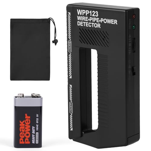 Flintronic Wpp123 Metalldetektor Klein, Kabelfinder LeitungssuchgeräT, Stud Finder, Hoher Empfindlichkeit Multifunktions-Detektor & Einstellbarem Alarm, für Holz, Kabel, Rohre Metal (mit Battery)