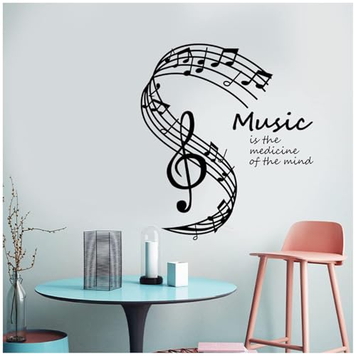 Wandtattoo Spruch, TIANLIN 30 × 33 cm Wandtattoos, Kühlschrank Aufkleber, Wandtattoo Selber Gestalten, mit Transferfolie, Geeignet für Schlafzimmer, Wohnzimmer, Musikzimmer