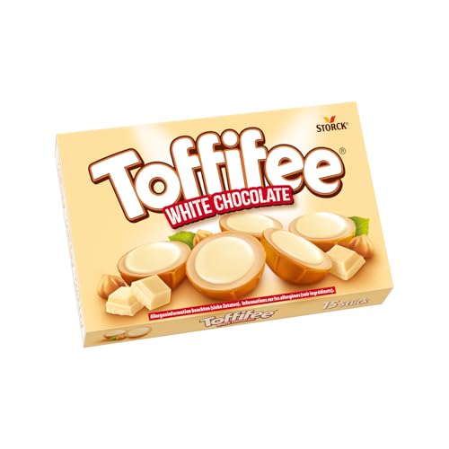 Toffifee White Chocolate – 1 x 125 g – Haselnuss in Karamell mit heller Creme und weißer Schokolade – ideal zum gemeinsamen Naschen und Teilen