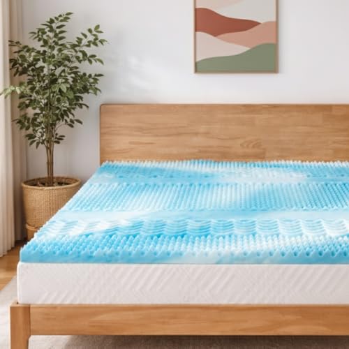 Essence Sleep Matratzen Topper 160x200cm, Gel-Schaum Matratzenauflage 5 cm Höhe 7-Zonen Ohne Bezug, CertiPUR Zertifiziert