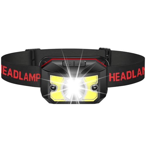 Kleine Weihnachten Adventskalender Geschenke für Männer Stirnlampe Led Wiederaufladbar Wichtelgeschenk Kopflampe Stirnlampe Kinder mit Rotlicht8Lichtmodi Sensor Angelzubehör Notfall Ausrüstung Camping