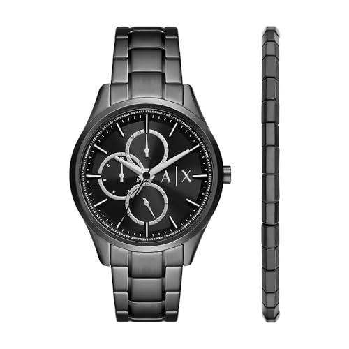 Armani Exchange Watch for Men, Quartz Multifunctional Movement and 42mm Case Size with Stainless Steel Strap