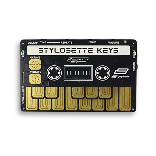 Stylophone Stylosette - Touch Keyboard x Cassette - The Mini Synth Musical Instrument | Electronic Synthesizer Keyboard | Cassette Stylophone Instrument Synth