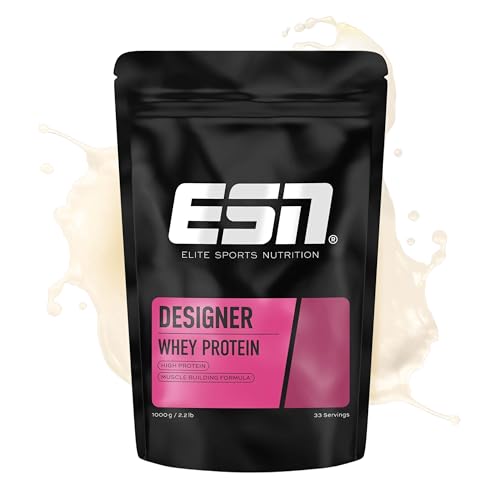 ESN Designer Whey Protein Pulver, Natural, 1 kg, bis zu 23 g Protein pro Portion, ideal zum Muskelaufbau und -erhalt - made in Germany