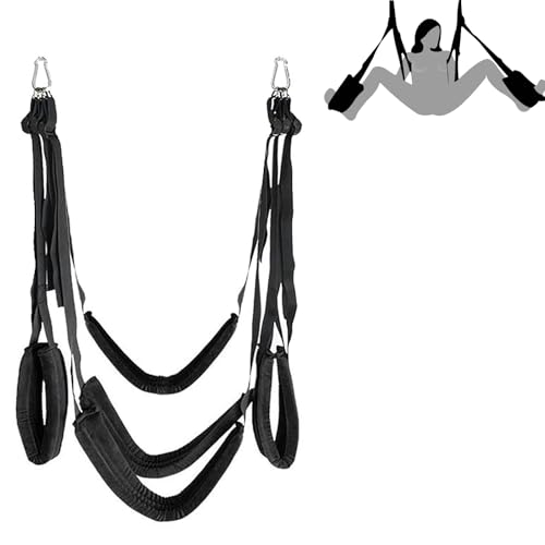 Liebesschaukel Sexschaukel Tür und für die Decke,Deluxe Liebesschaukeln Sex Möbel mit 5 Extra Breite Polstern,Sex Swing Belastbar Bis 100kg,BDSM Sexspielzeug für Paare Extrem Sex (Schwarz)
