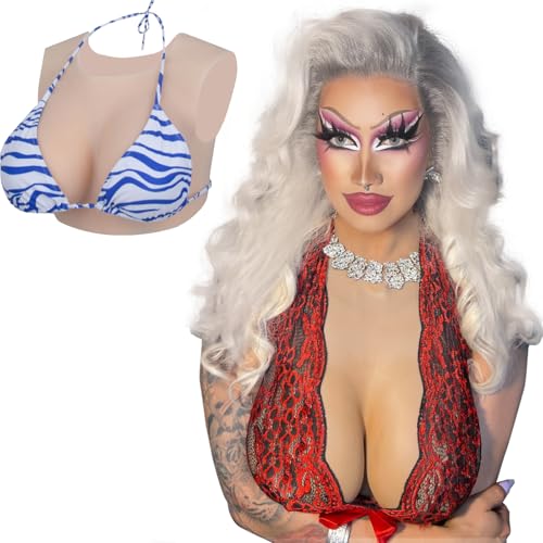 ALZRGORA Silikon Brüste Silikon Brustplatte Fake Brüste Künstliche C-G Cup für DragQueen Crossdresser Cosplay