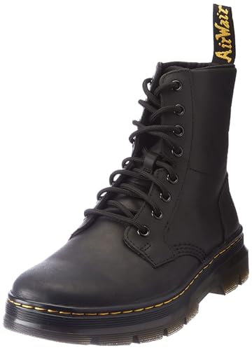 Dr. Martens Unisex Kinder 8 X Eye Boots Springerstiefel, Black Wyoming, 43 EU
