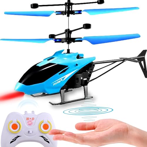 XUBX Fliegende Spielzeuge, Kinder Fliegender Helikopter, Infrarot-Induktionsroboter Mini Hubschrauber, Ferngesteuerte Hover Fliegender mit Handsensor Infrarot-1
