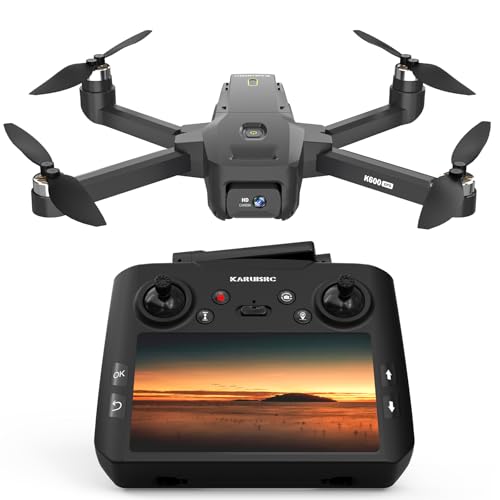 GPS Drohne mit EIS 4K Kamera,4.5inch LCD Fernbedienung,GPS Auto Rückkehr Folgen Sie mir Al Track&Orbit Mode,Drone Professional für Erwachsene/Anfänger bürstenloser Motor optischer Fluss,Under 249g