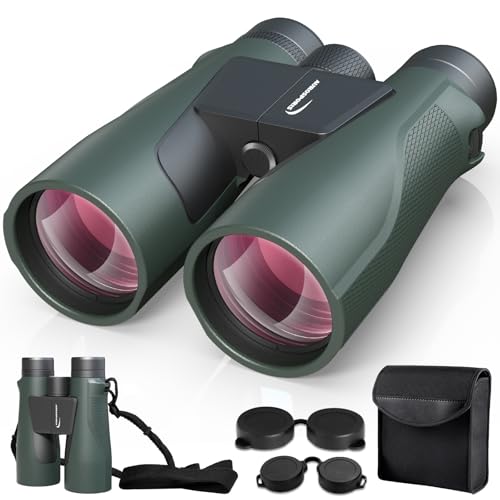 15x56 HD Fernglas Erwachsene - Aurosports Large View Fernglas mit klaren Low Light Vision - Leichtgewicht Easy Focus Vogelbeobachtung Jagd Wandern Kreuzfahrt Reisen - Grün